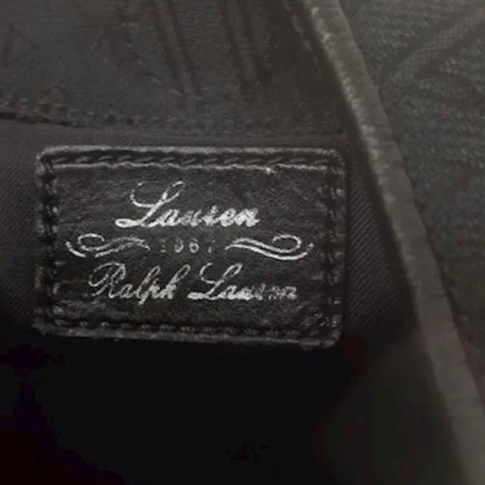 Black Ralph Lauren signature print shoulder bag - Picture 5 of 8